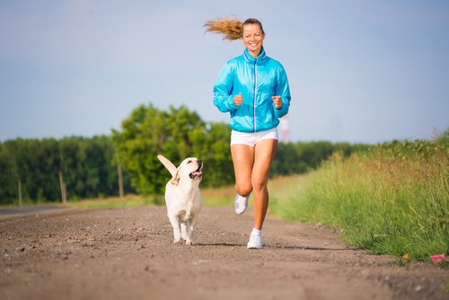 Hunde joggen gerne mit Frauchen oder Herrchen mit.