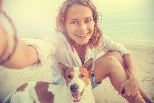 Gute Hundefotos: Selfie am Strand