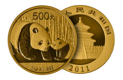 Chinesische Panda-Münze